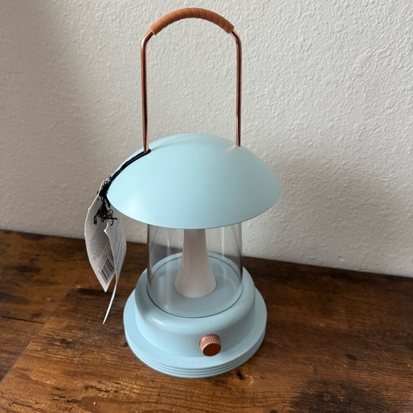 NWT! Hearth & Hand with Magnolia Portable LED Table Lantern Light Blue - Picture 5 of 6